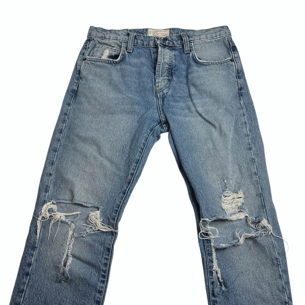 Current Elliott The Slouchy Skinny Pinyon Destroy Button Fly Jeans Size 25